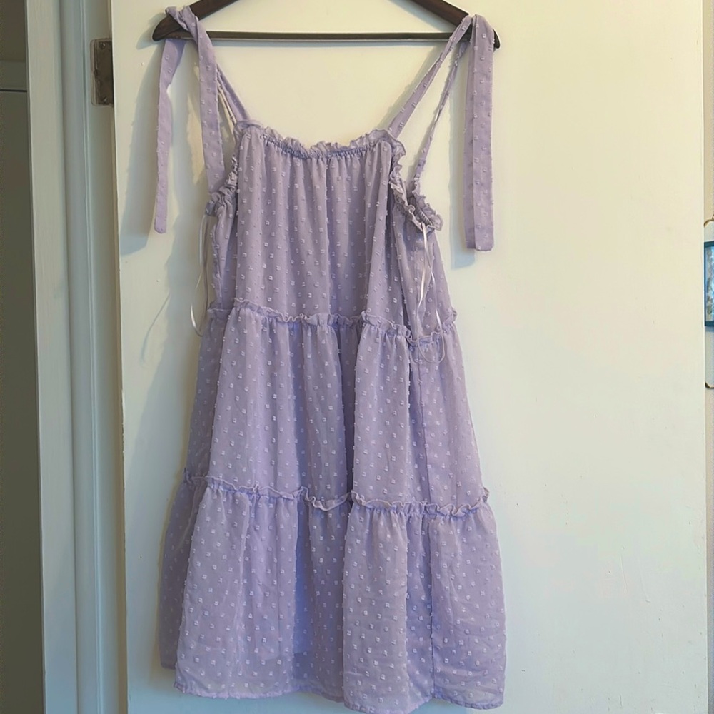 Cute!! Mi Ami lavender tie strap dress